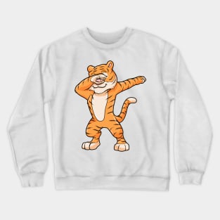 Funny tiger at dabbing Crewneck Sweatshirt